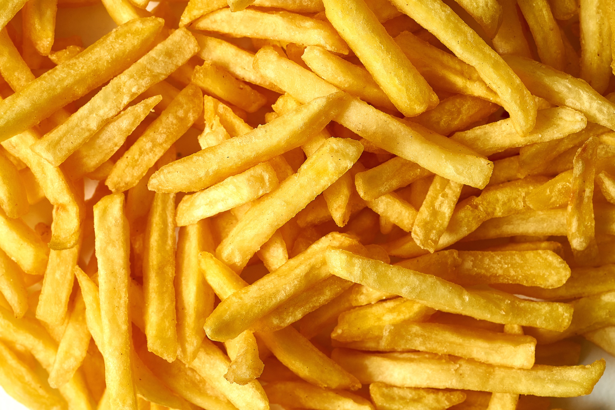 Close-up on the French fries.