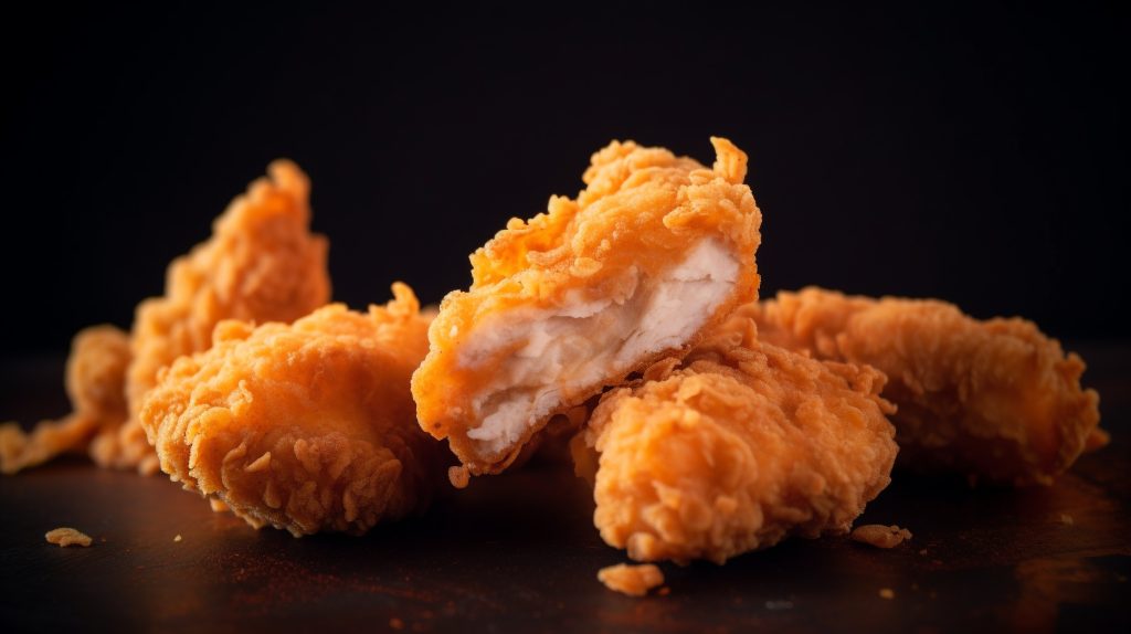 pile-chicken-nuggets-black-background